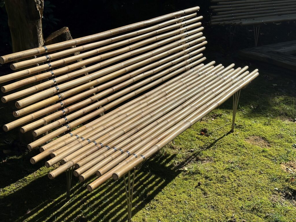 Bambu Bench aus Bambus ohne Decken und Kissen